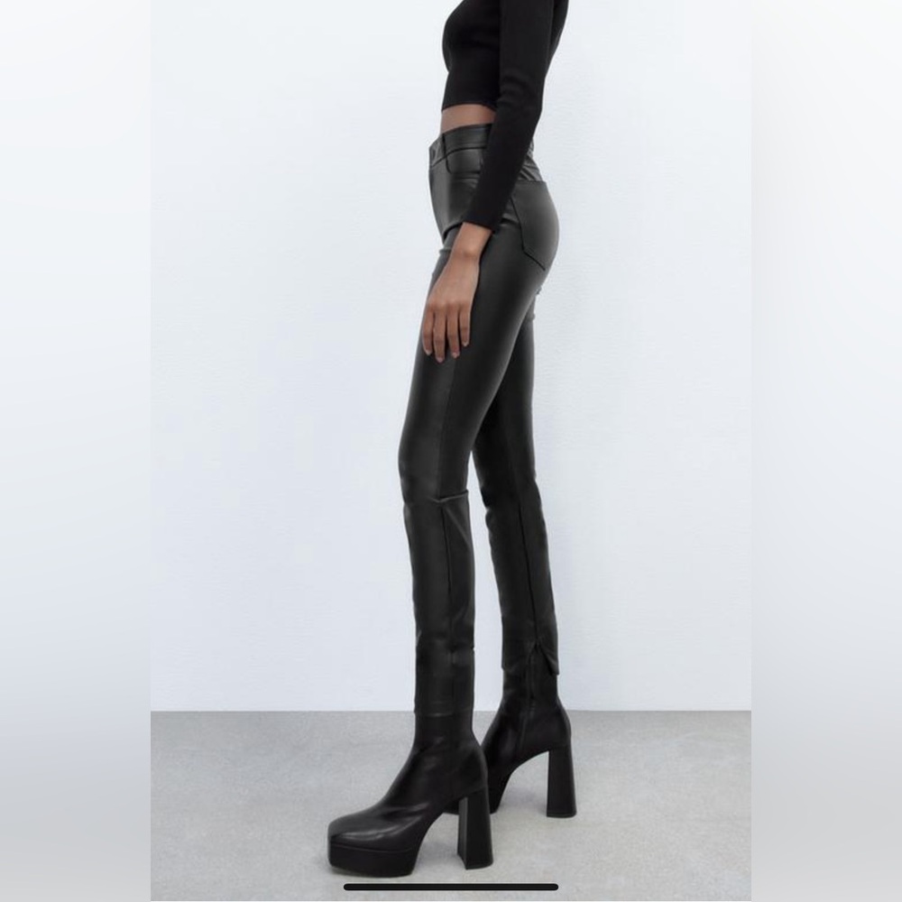 Zara faux leather leggings